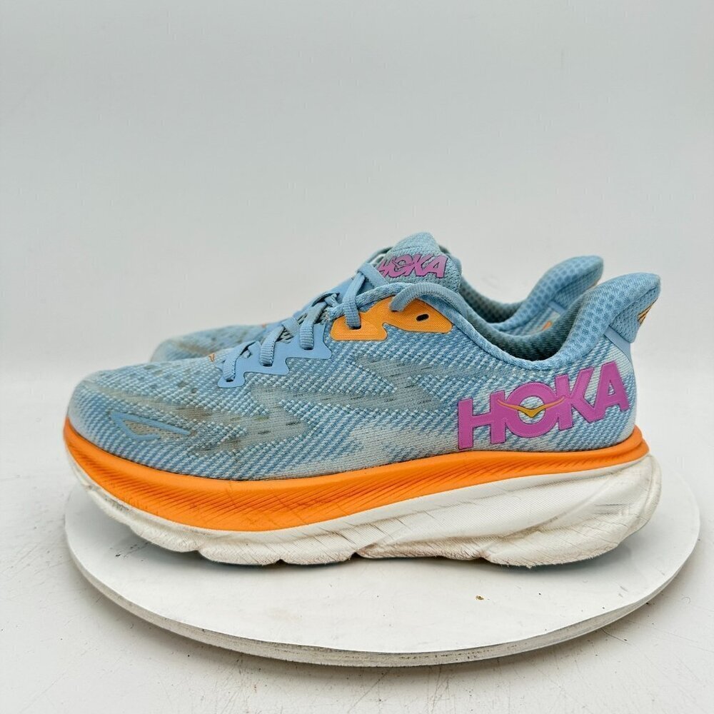 Hoka One One Clifton 9 Women Size 8B 1127896-ABIW Airy Blue Ice Water Shoes